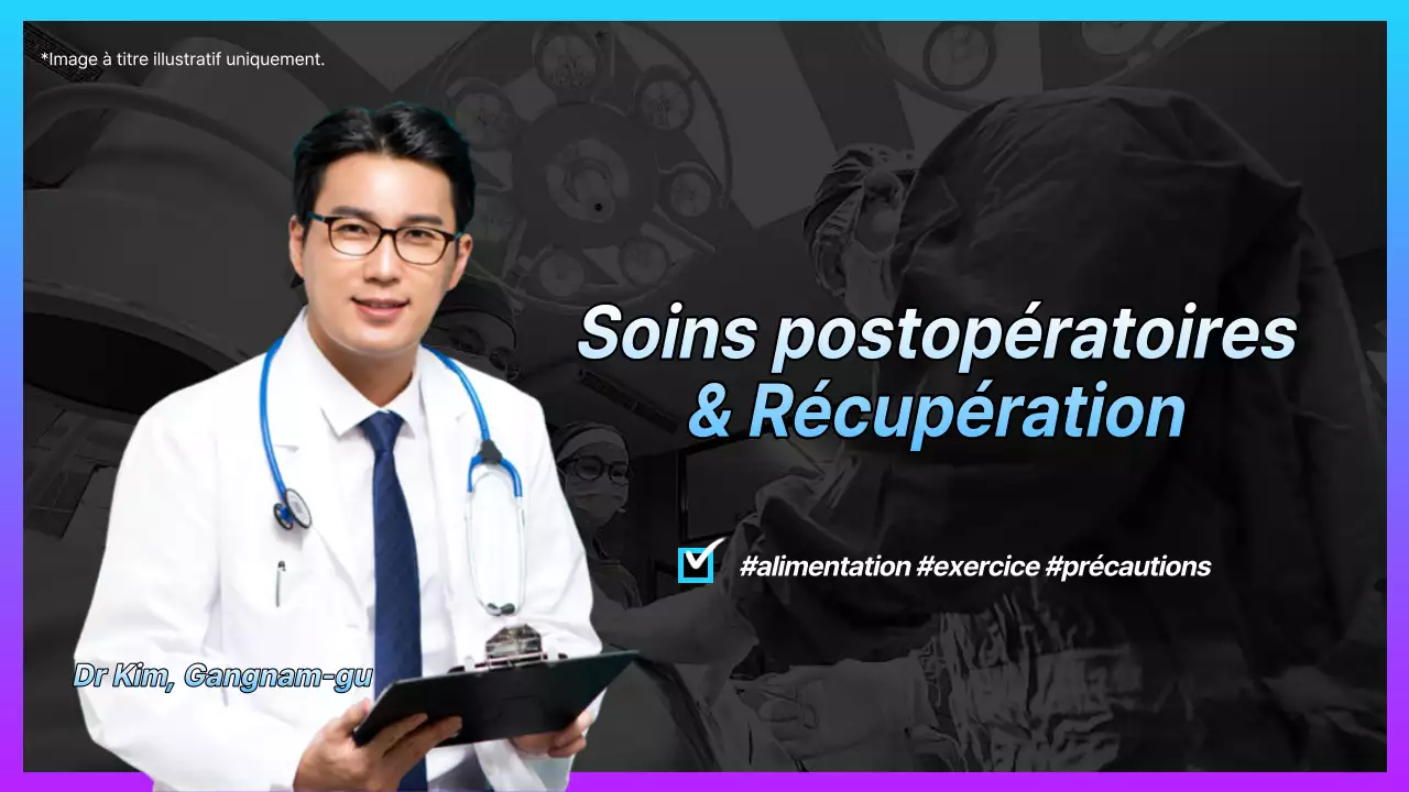 Informations médicales hospitalières simples en bleu et violet