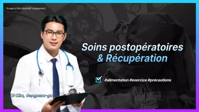 Informations médicales hospitalières simples en bleu et violet