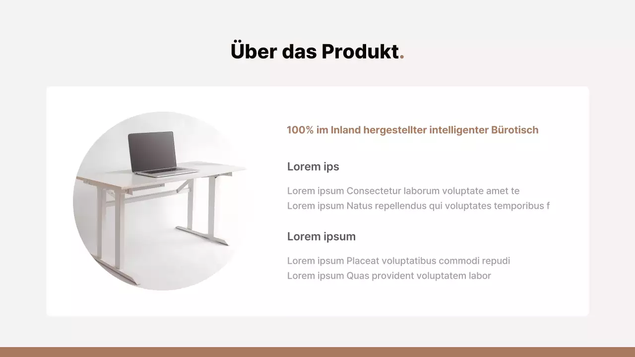 Einfacher Merchandising-Vorschlag in Braun und Beige