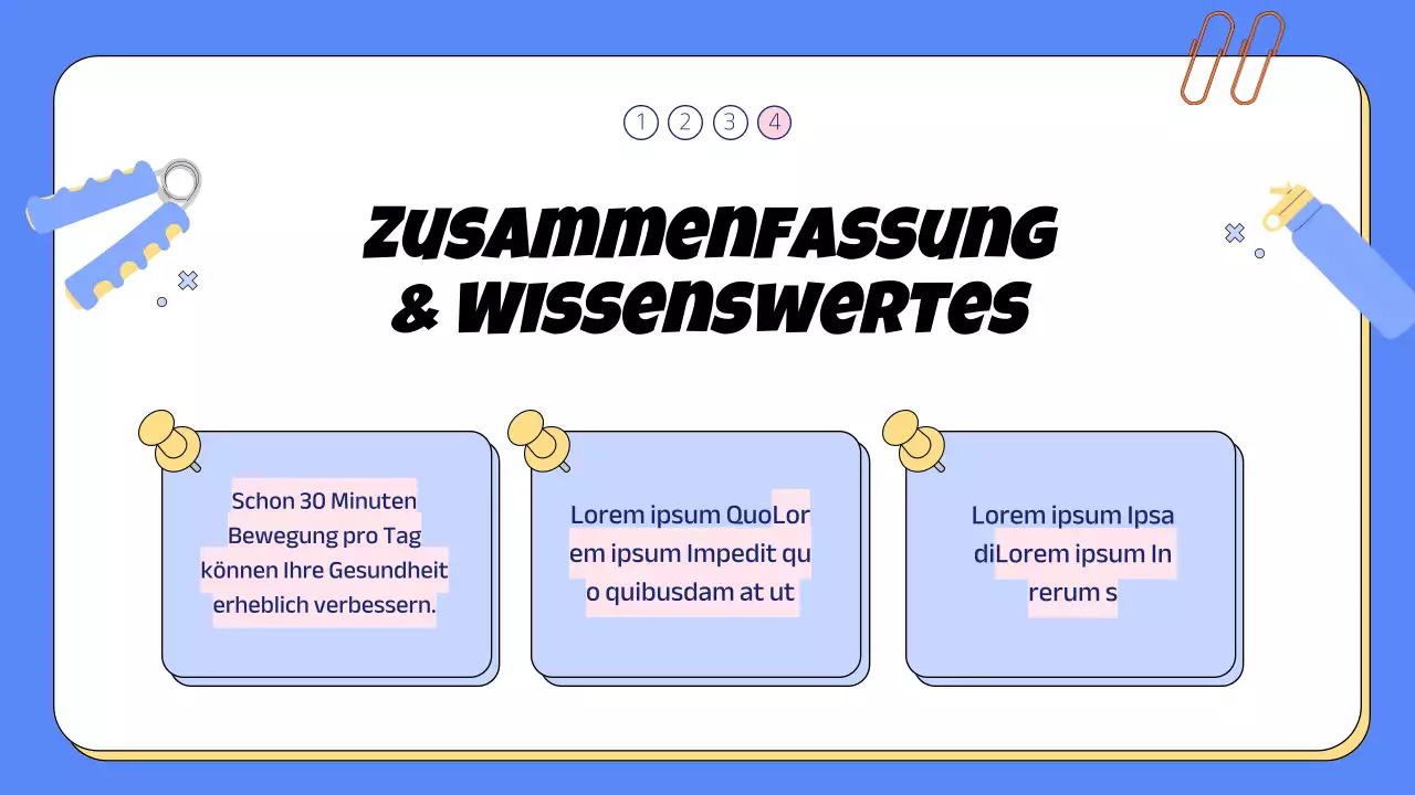 Trendige blaue und rosa Schulsportmaterialien