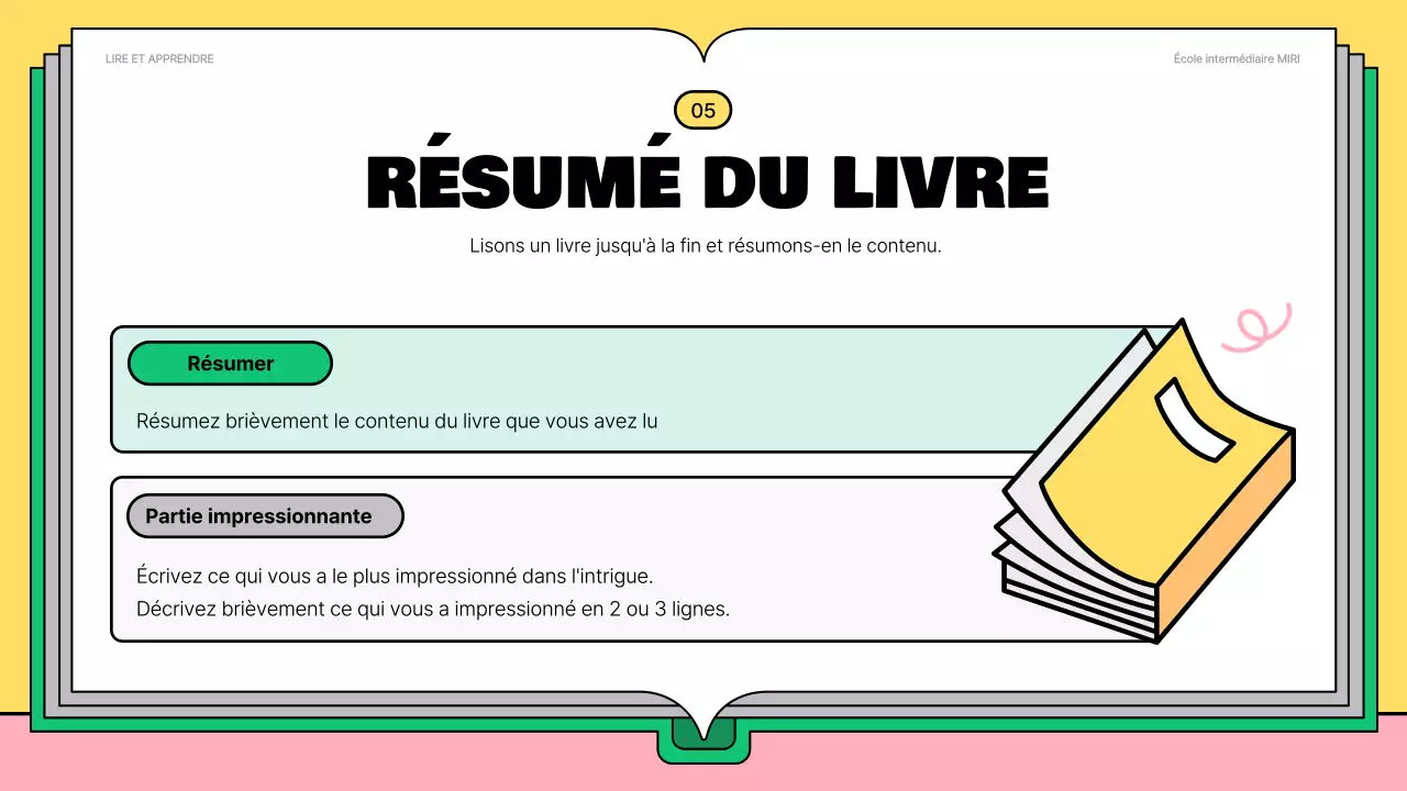 Mignon matériel de lecture rose et vert