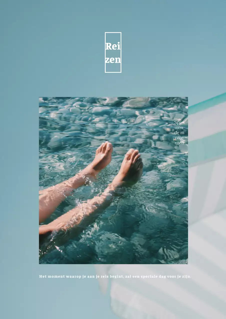 Flyer met eenvoudig sentiment in blauw en lichtblauw