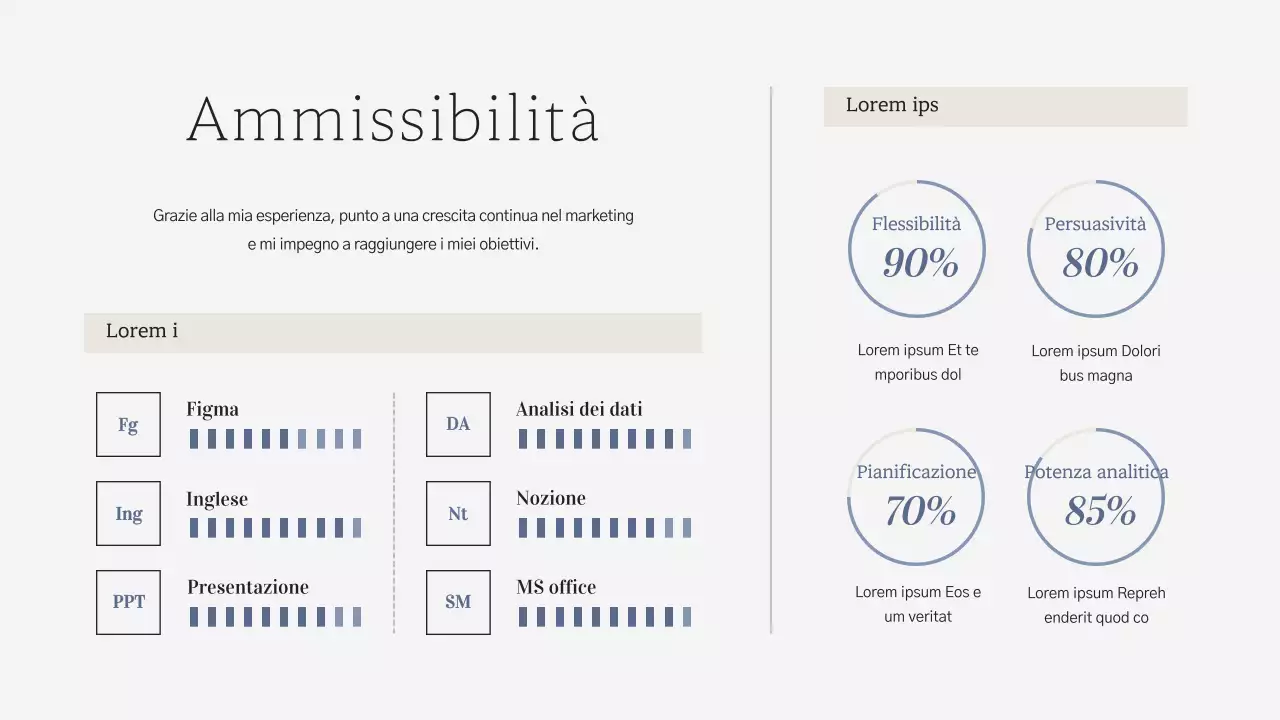 Portafoglio professionale per marketer semplice blu navy