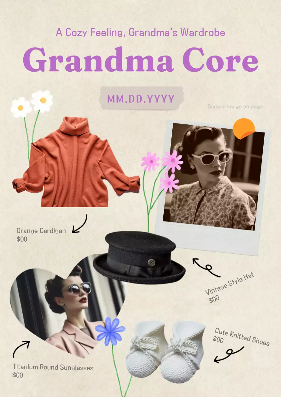 Beige Vintage Fashion Promotion Poster