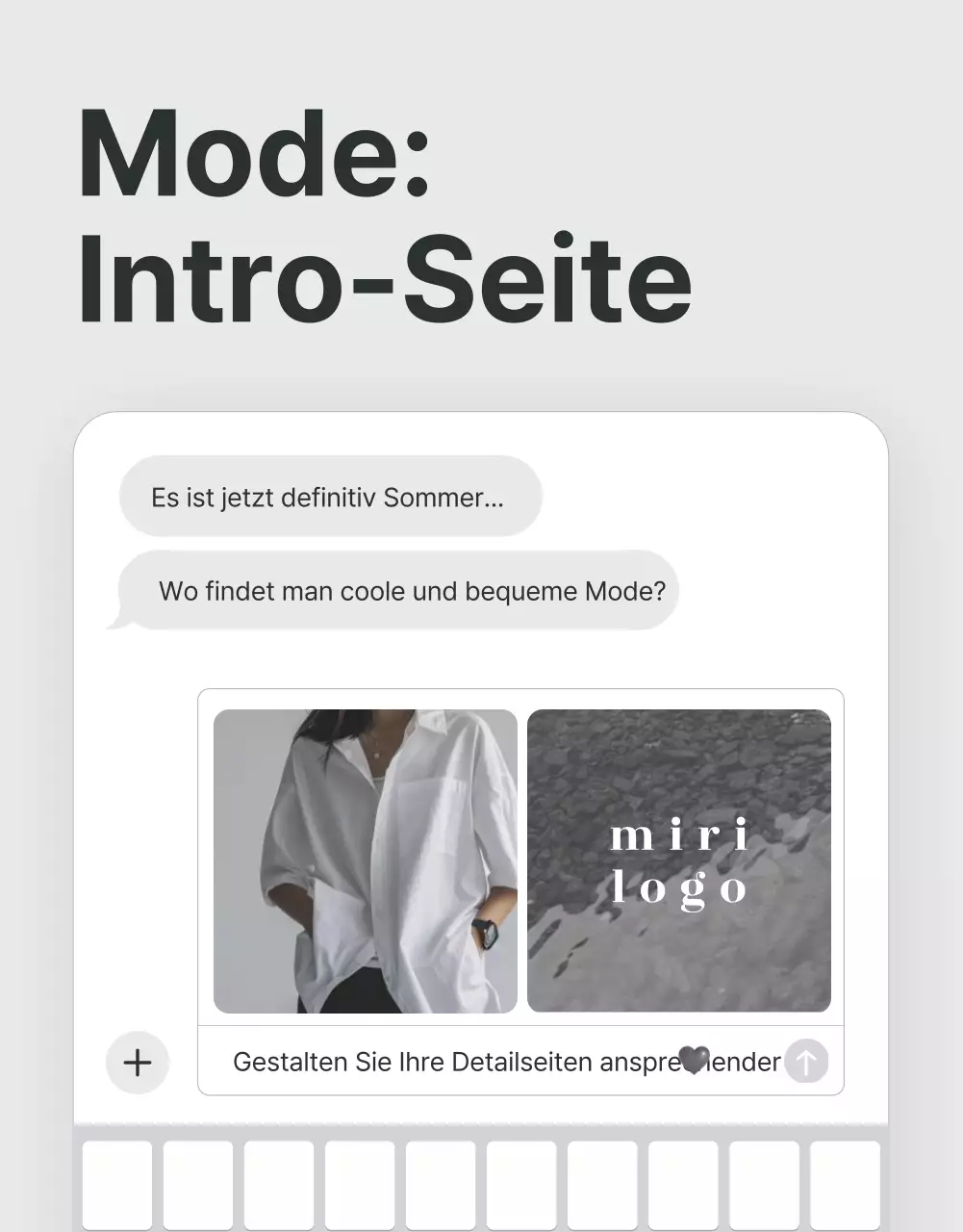 Bewerben Sie Ihre Intro-Seite in einem trendigen Mode-Einkaufszentrum in Grau und Hellblau