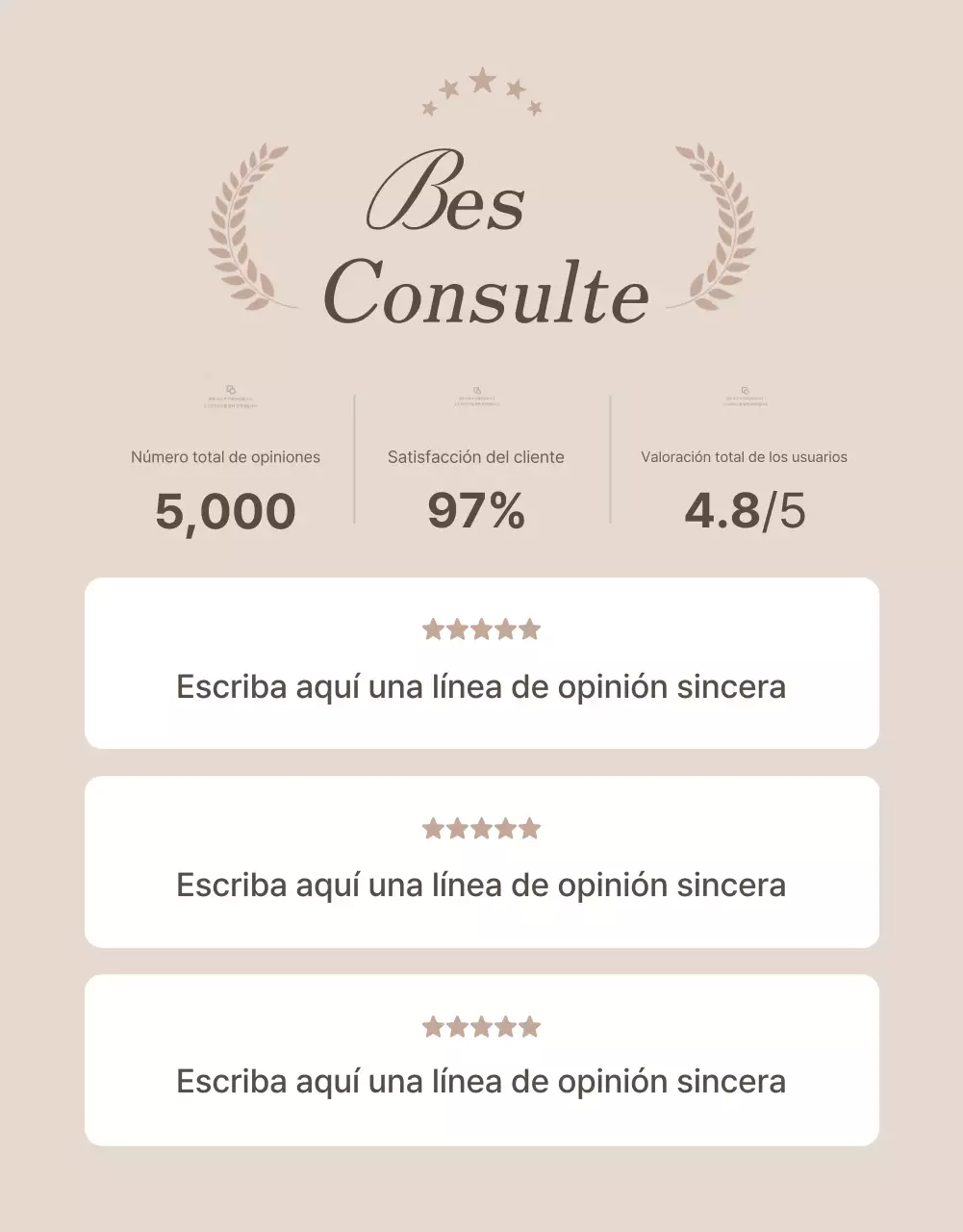 Promocione su página de reseñas de joyas en marrones y beiges