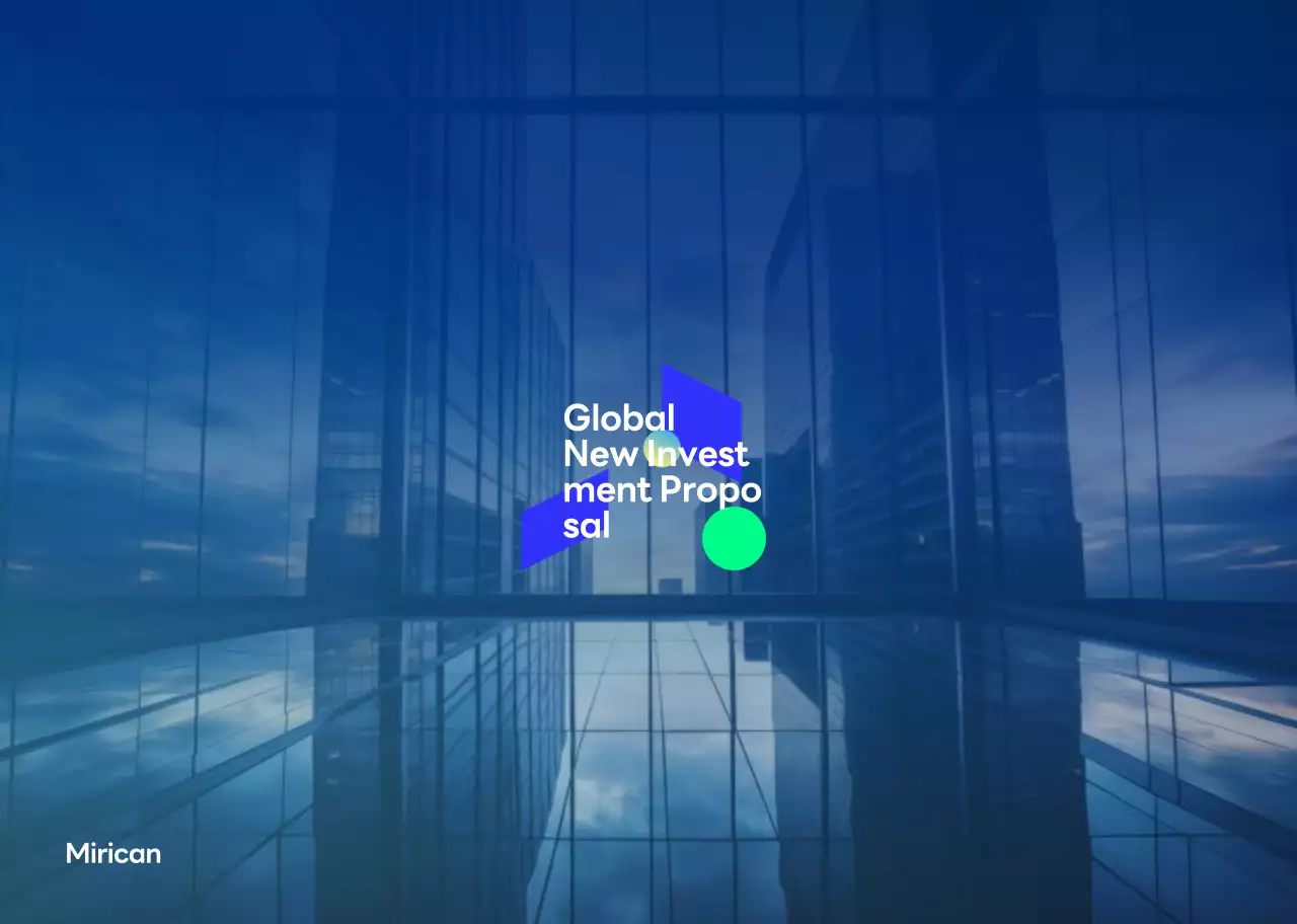 Buklet proposal investasi perusahaan yang dapat dipercaya berwarna biru