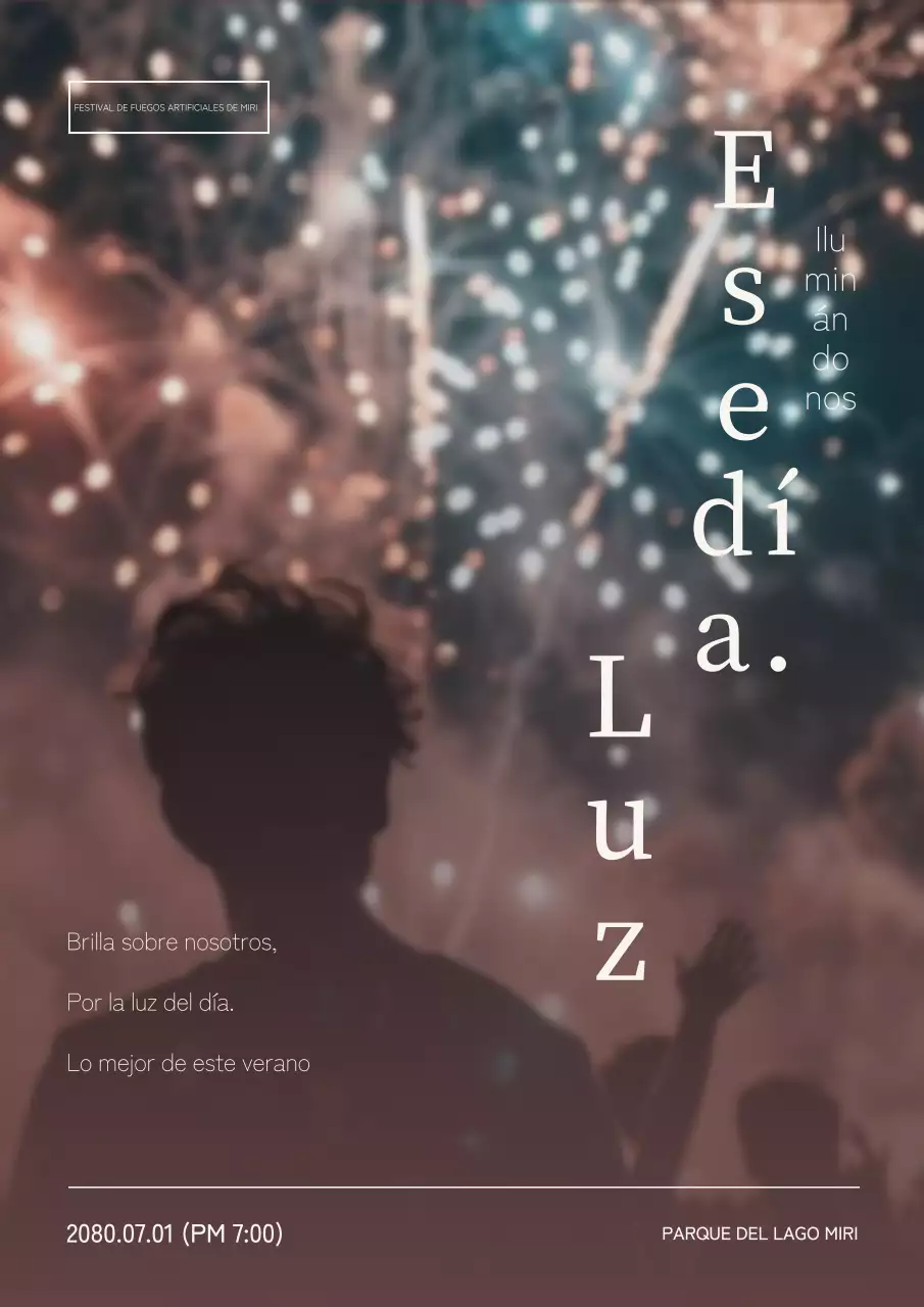 Promueve el marrón, fantásticos fuegos artificiales