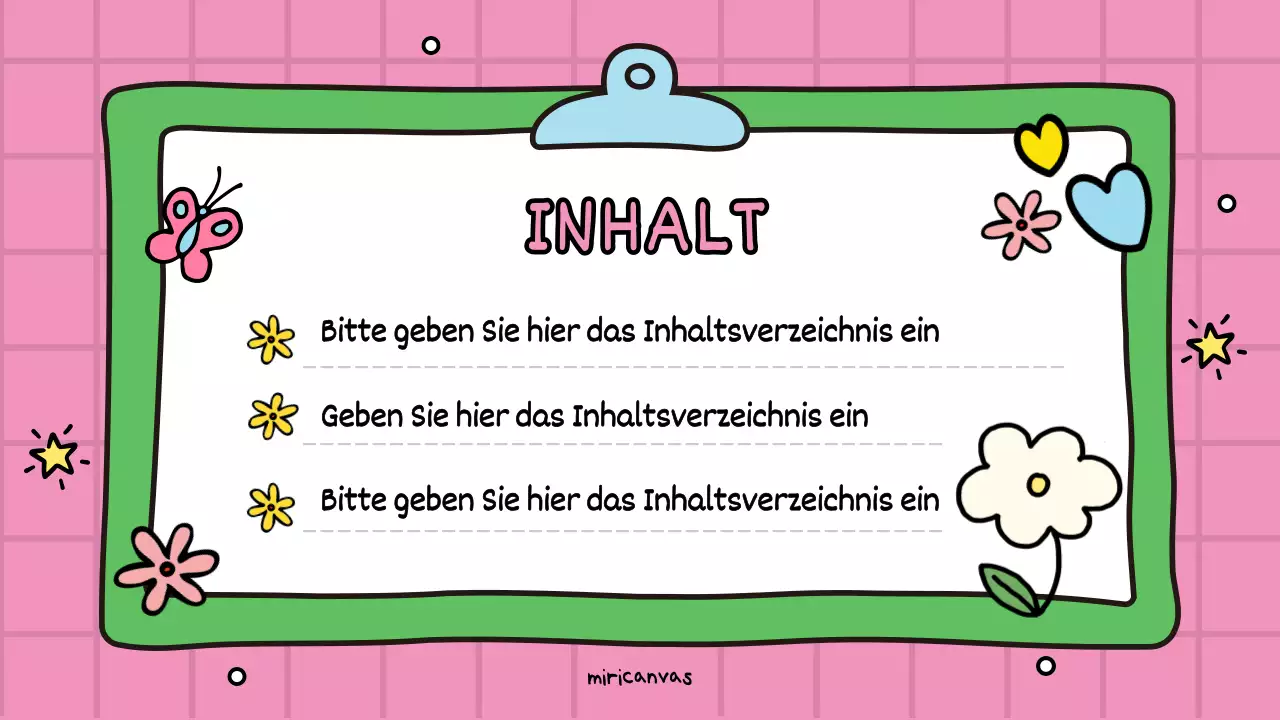 Eine niedliche rosafarbene und grüne Bildungsförderung