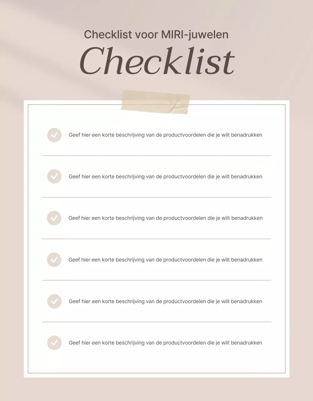 Promoot uw pagina met juwelencheckpoints in bruin en beige