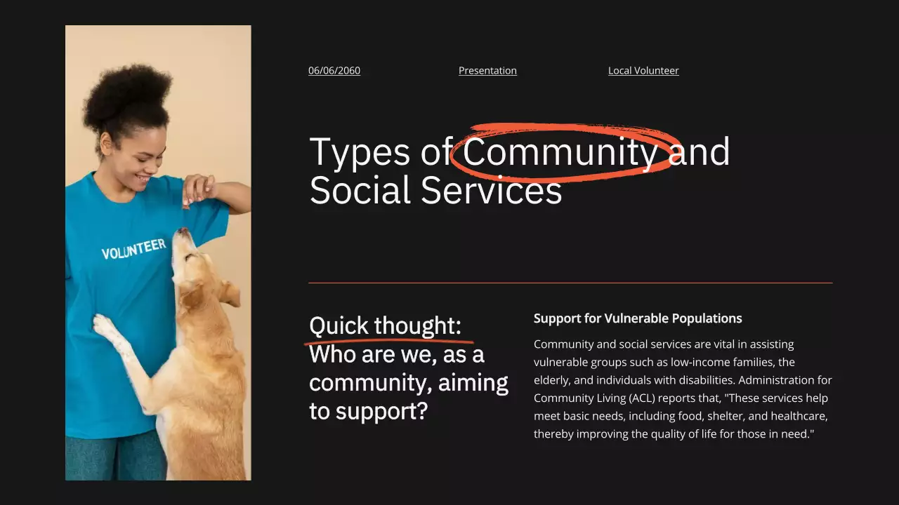 Orange Modern Volunteer Promotion Presentation