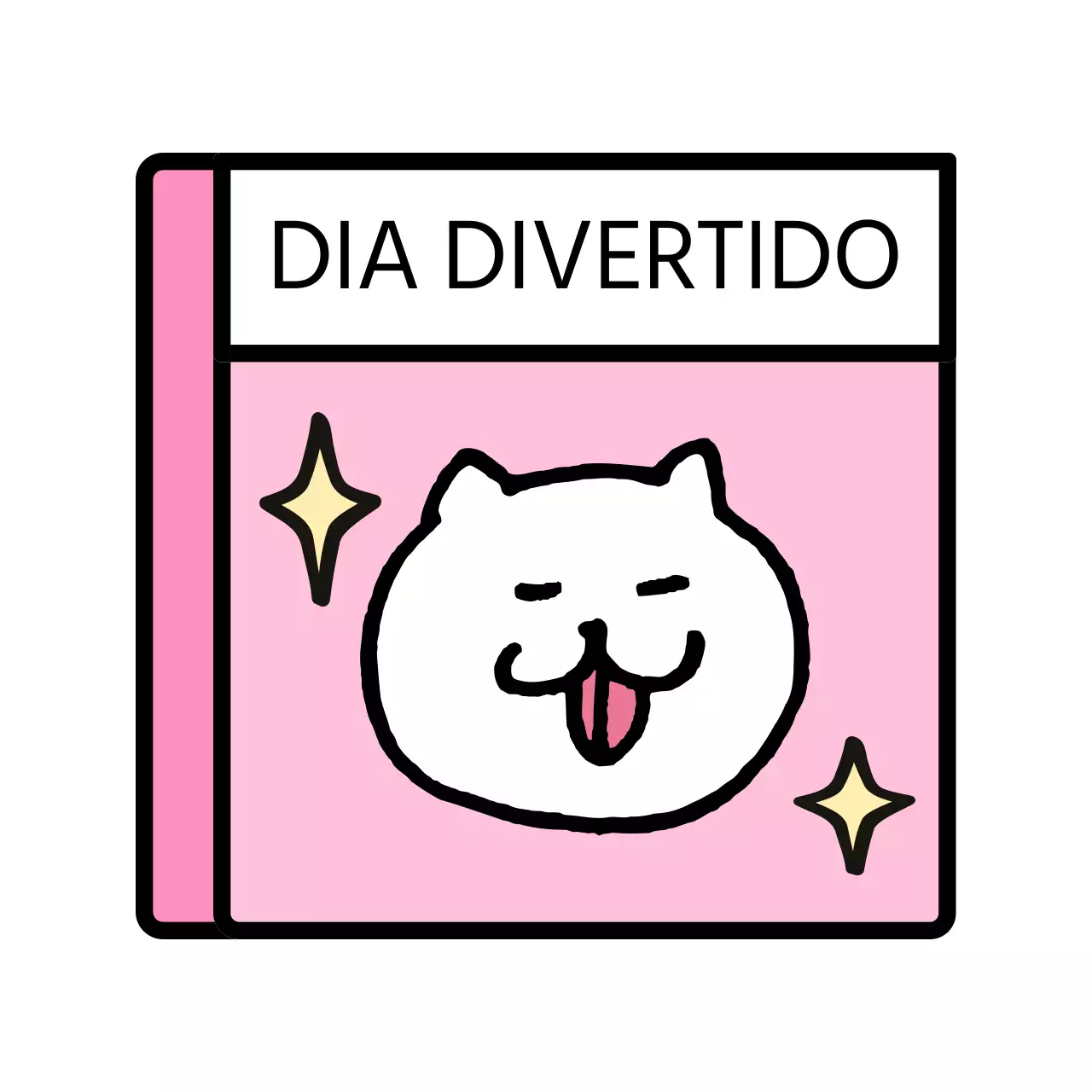 Design em forma de álbum com ilustrações de animais engraçados