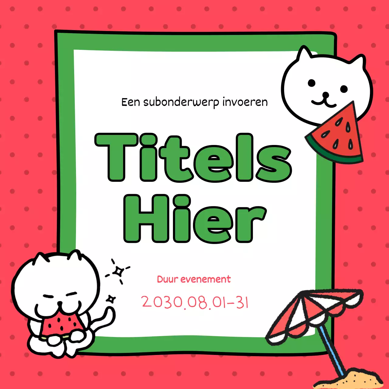 Promoot je zomerevenementen met geel en lichtblauw