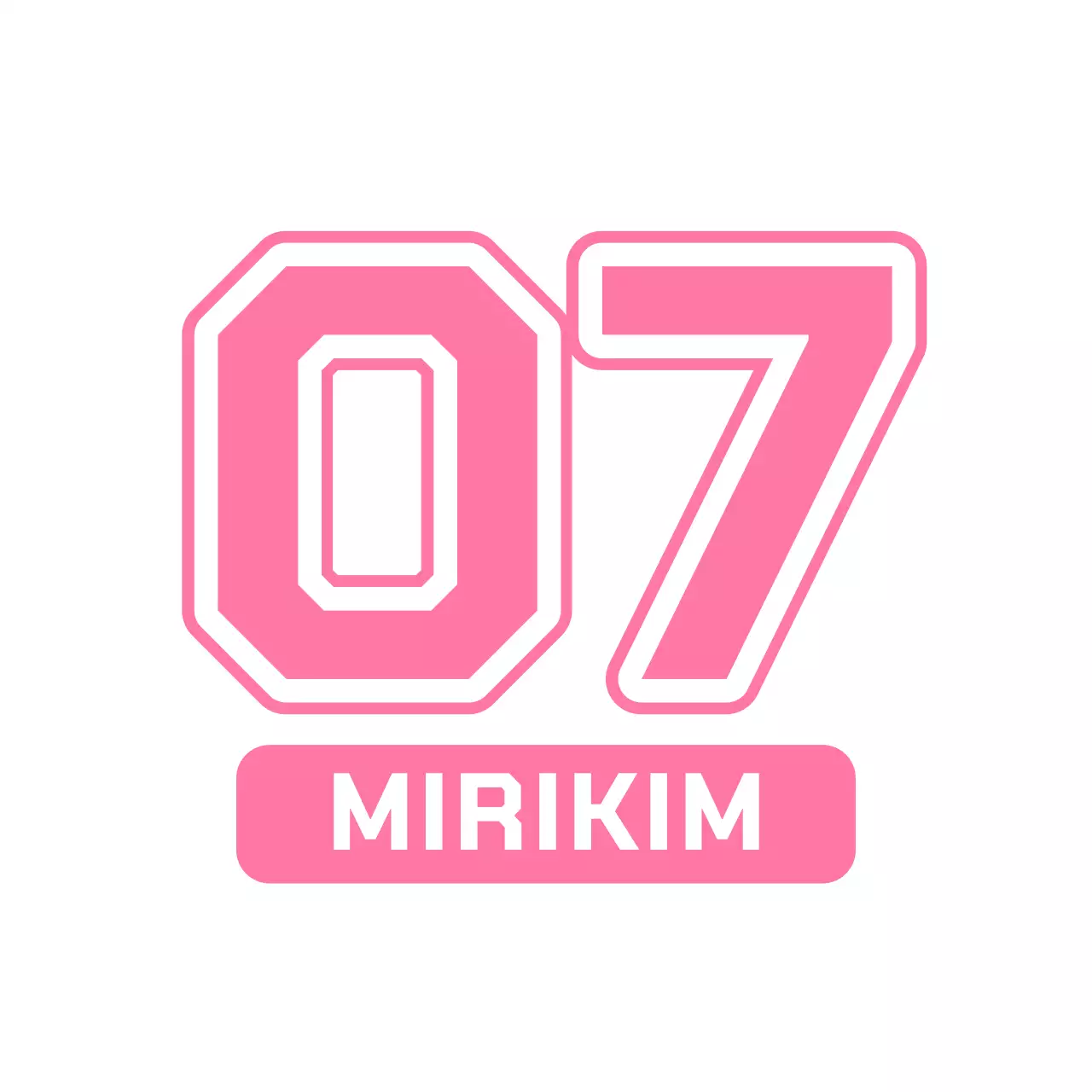 Numbered initials merchandise with a back number concept