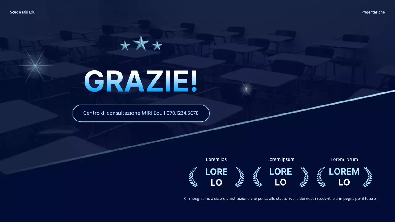 Promuovete una conferenza speciale con un semplice sfondo sfumato in blu navy.