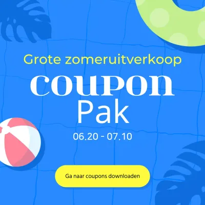 Promoot een mooie zomeruitverkoop in blauw en geel