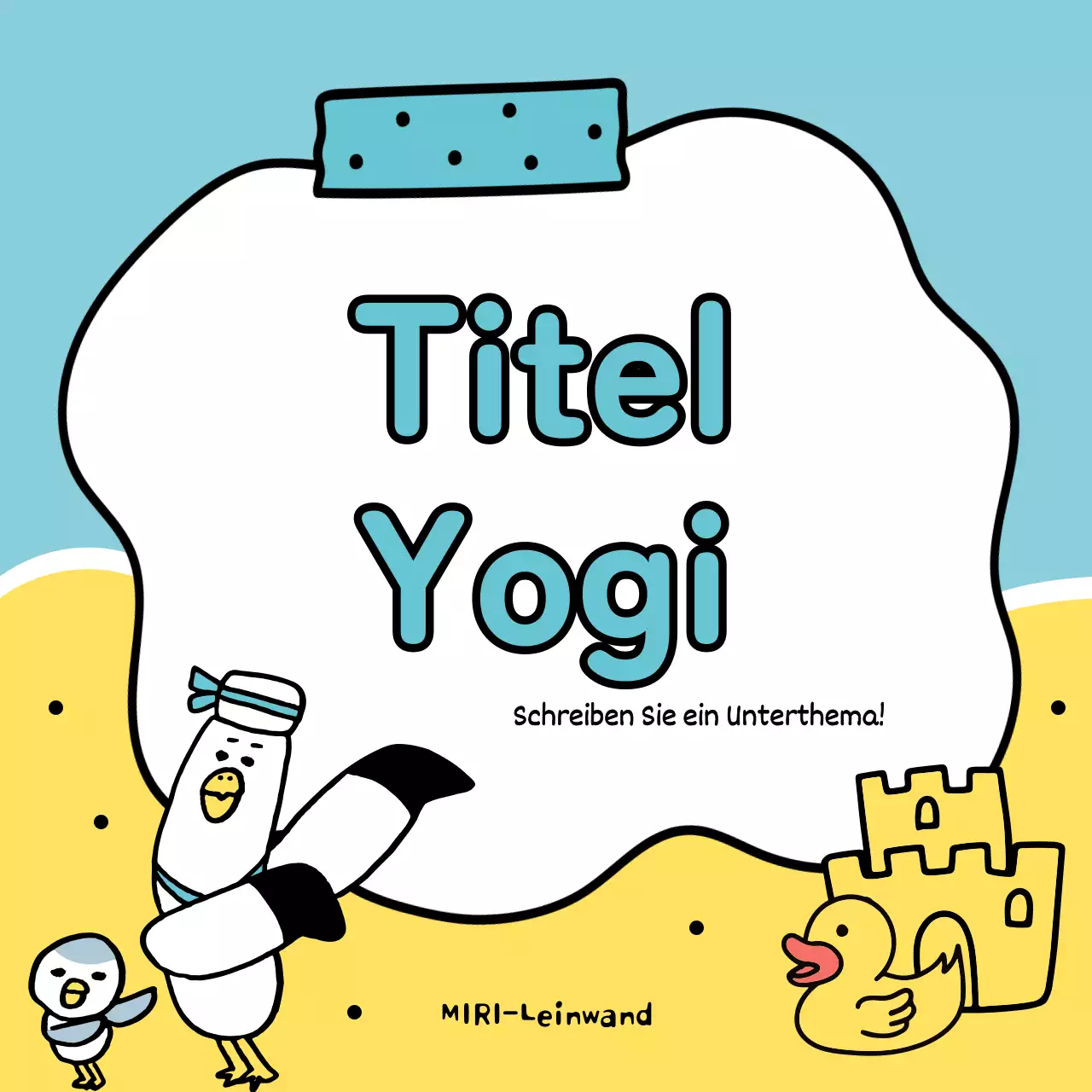 Eine Sammlung hübscher Sommertitel in Gelb und Hellblau