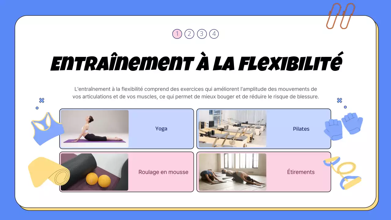 Matériel de sport scolaire bleu et rose très tendance