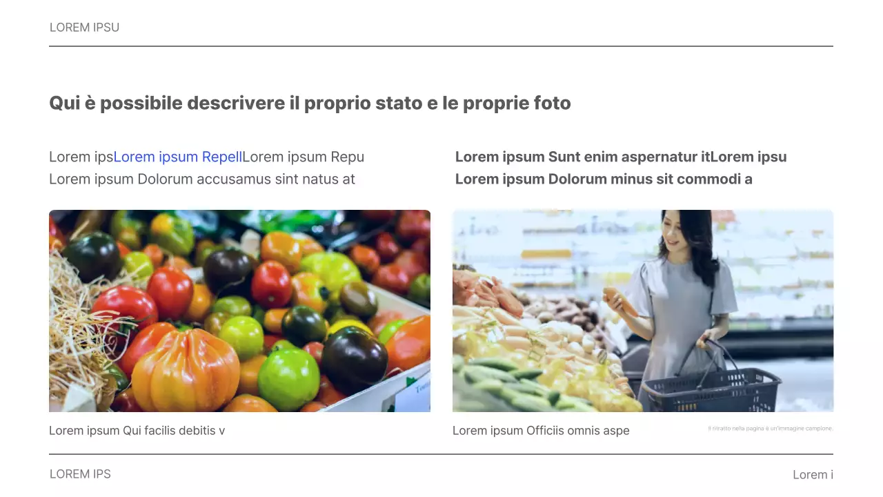 Semplice relazione aziendale stampabile in grigio e blu