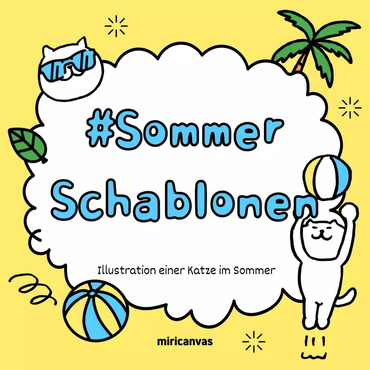 Bewerben Sie Ihre Sommerveranstaltungen mit Gelb und Hellblau