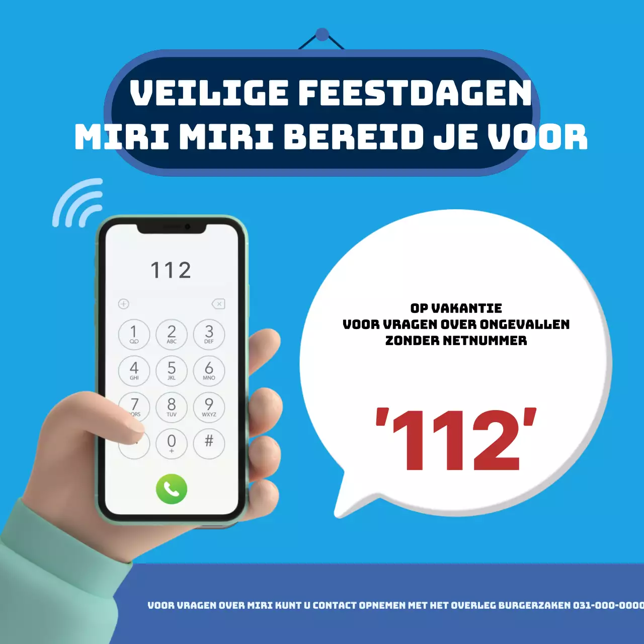 Veiligheidstips voor de feestdagen in blauw gemarkeerd