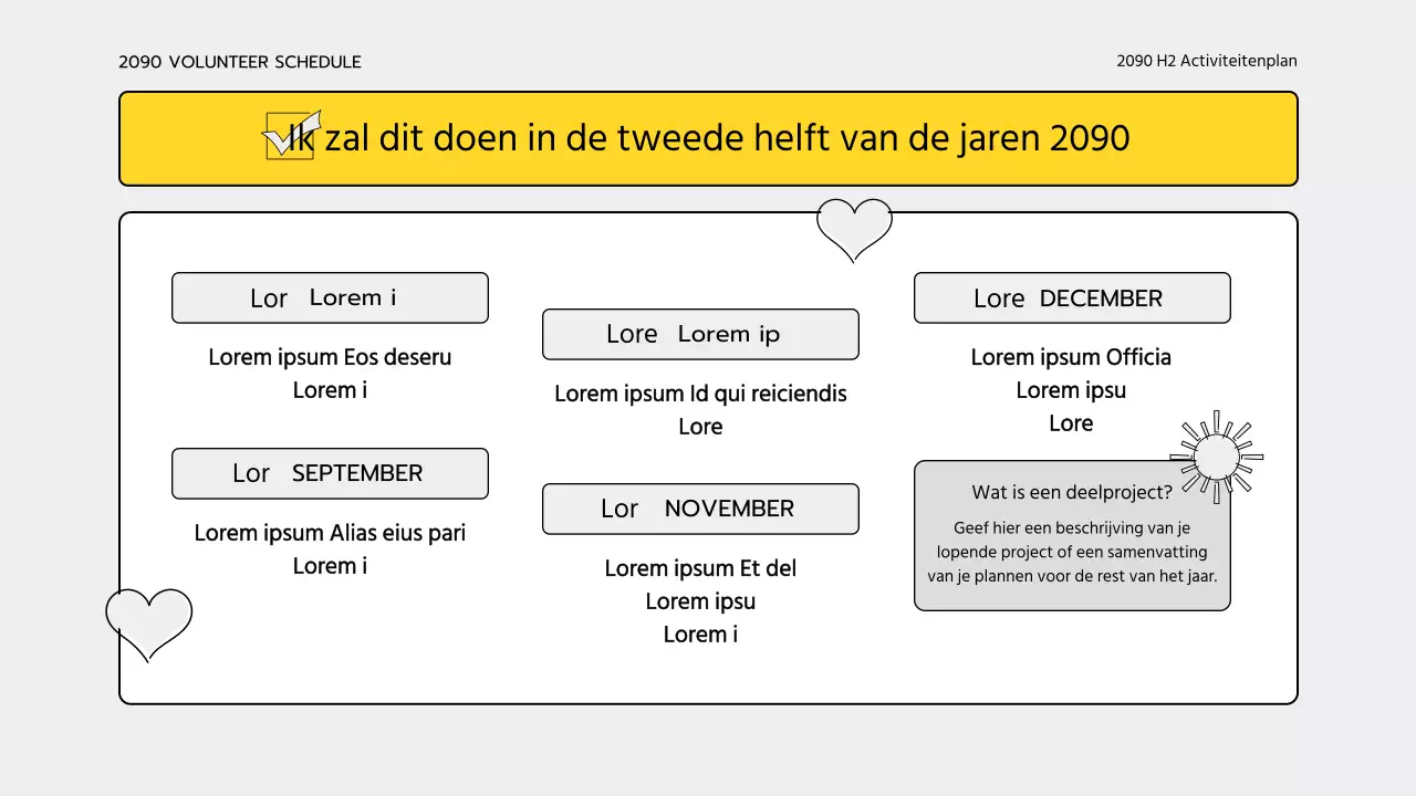 Eenvoudig geel en grijs trainingsmateriaal voor korpsen