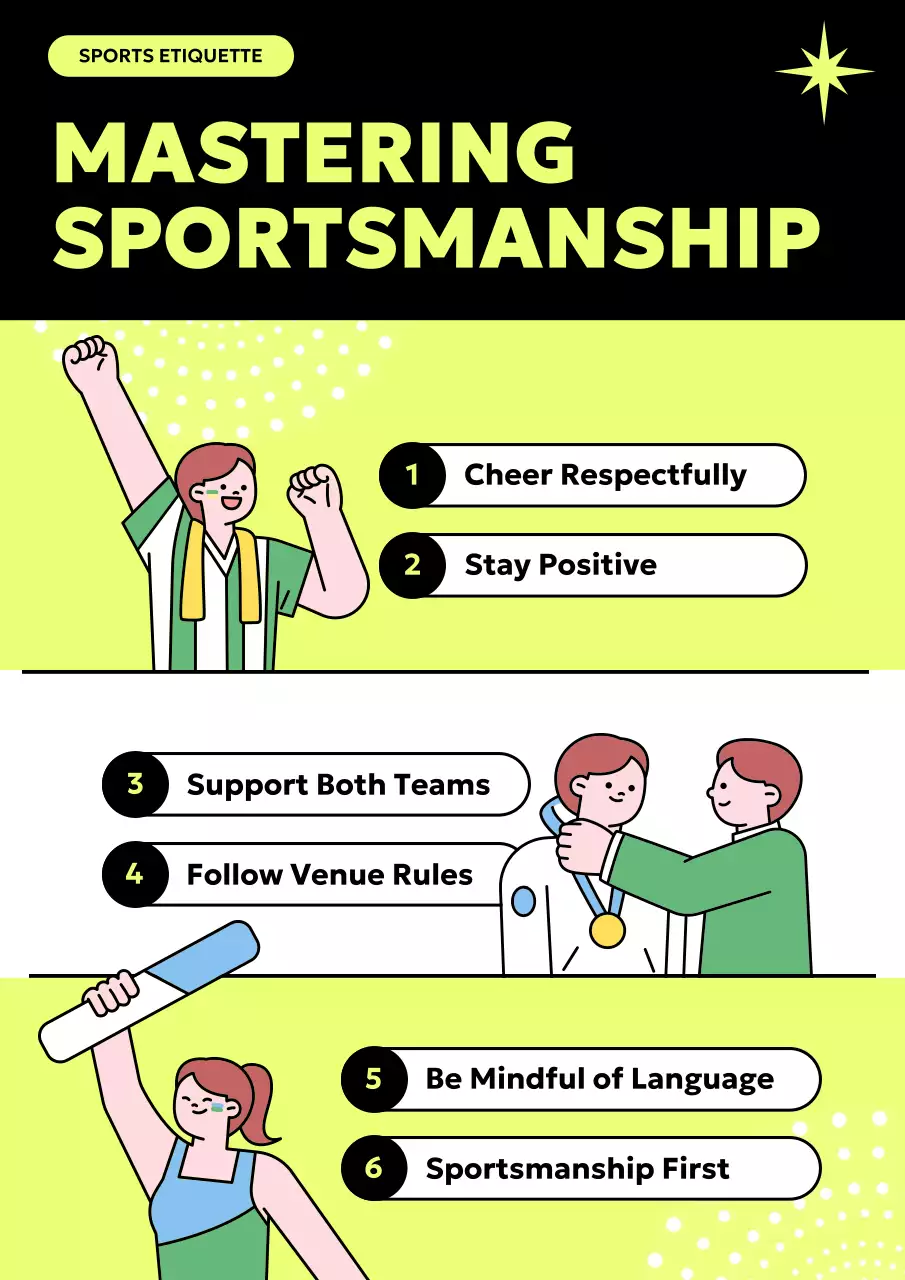 Yellow Simple Sports Guide Poster