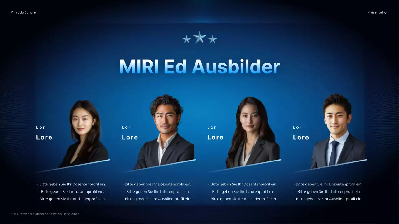 Werben Sie für einen besonderen Vortrag mit einem einfachen Hintergrund mit Farbverlauf in Marineblau