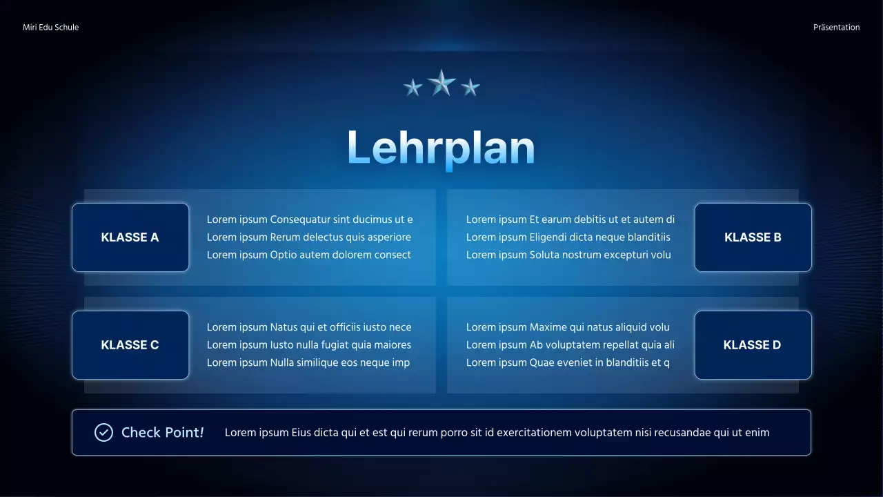 Werben Sie für einen besonderen Vortrag mit einem einfachen Hintergrund mit Farbverlauf in Marineblau