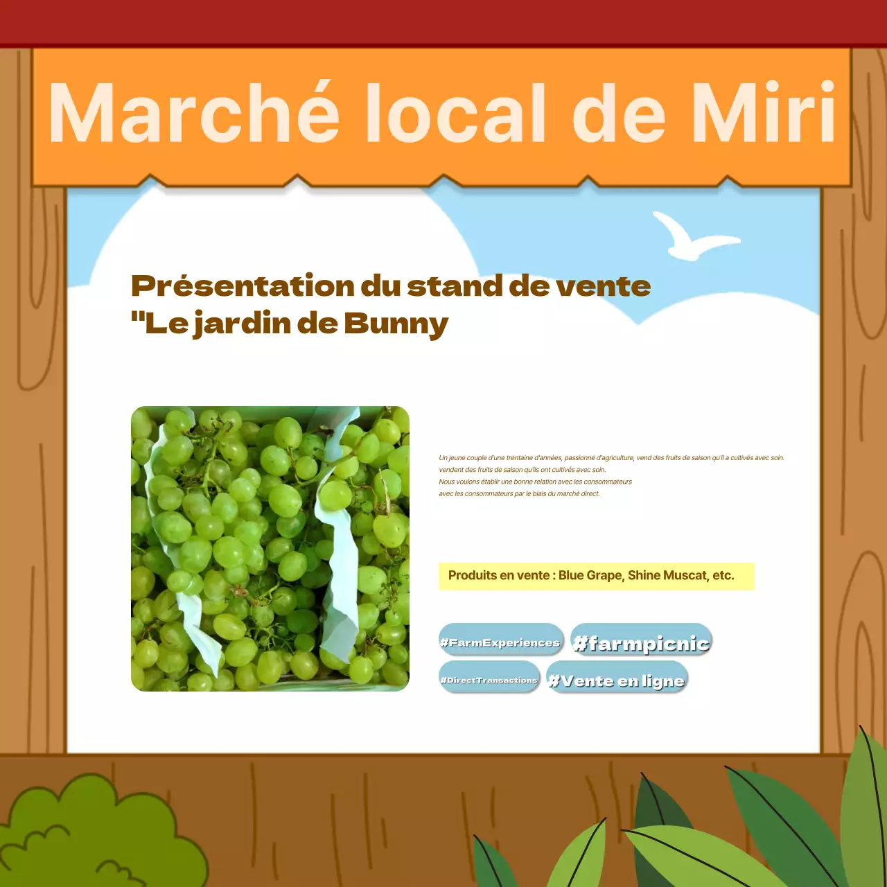 Promouvoir votre marché orange et brun