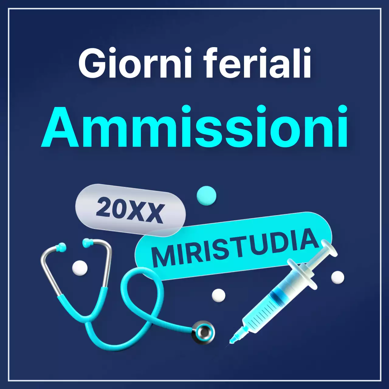 Promuovete le ammissioni alla scuola di medicina con i colori di tendenza blu navy e blu chiaro