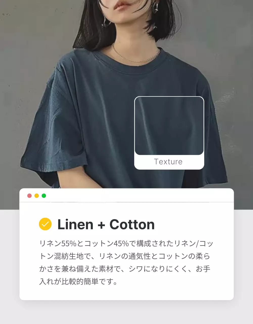 グレーと水色のトレンディなファッションモールで必要な説明とディテールのプロモーション