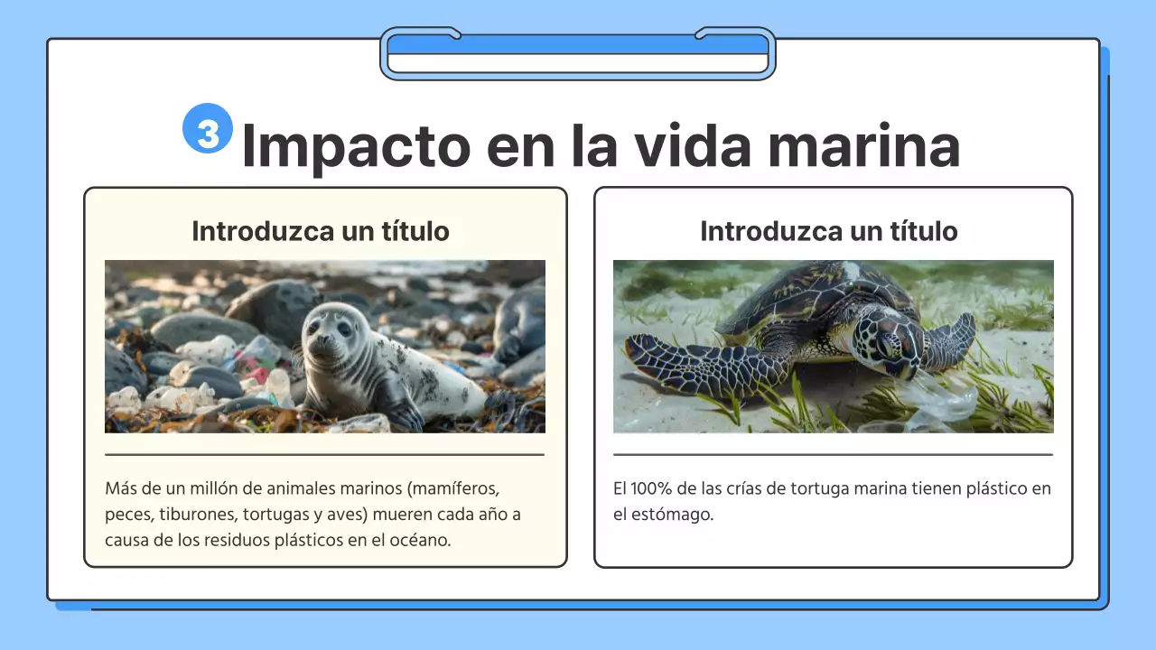 Un sencillo vídeo de formación azul y amarillo sobre cómo proteger nuestros océanos