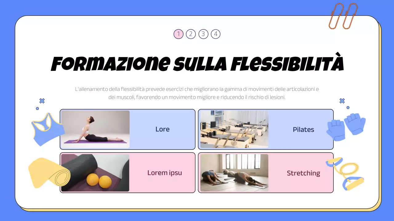 Materiale sportivo di tendenza per la scuola in blu e rosa