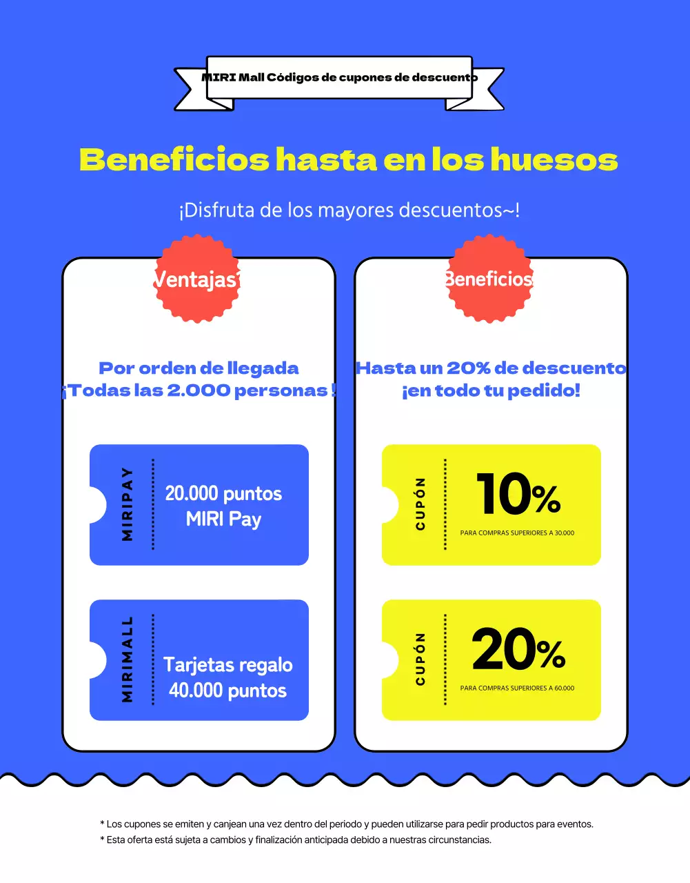 Promover la venta de artículos de verano amarillos y azules