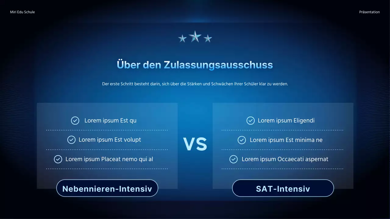 Werben Sie für einen besonderen Vortrag mit einem einfachen Hintergrund mit Farbverlauf in Marineblau