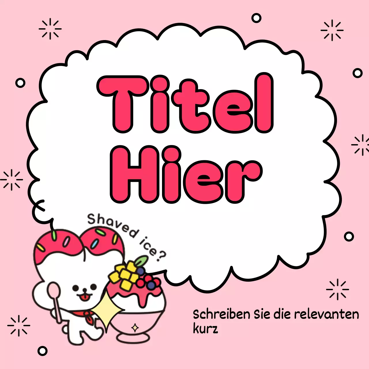 Eine niedliche Sammlung von Sommertiteln in Grün und Gelb