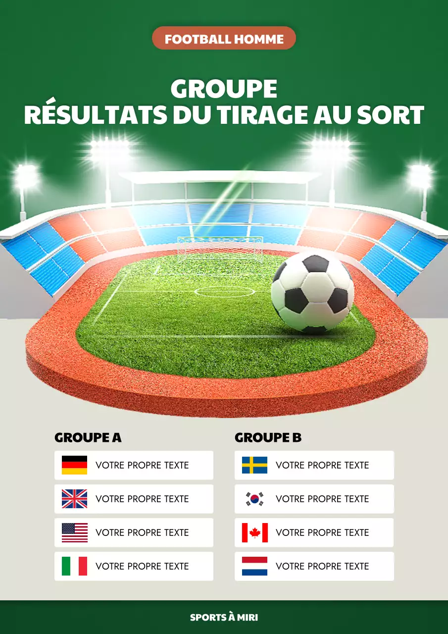 A propos des résultats du tirage au sort d'un simple match vert et marron