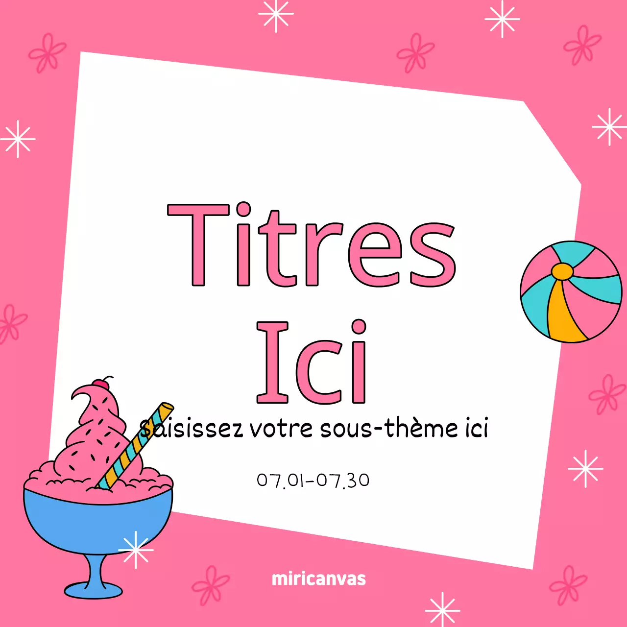 Promouvoir un événement jaune et vert de bienvenue à l'été