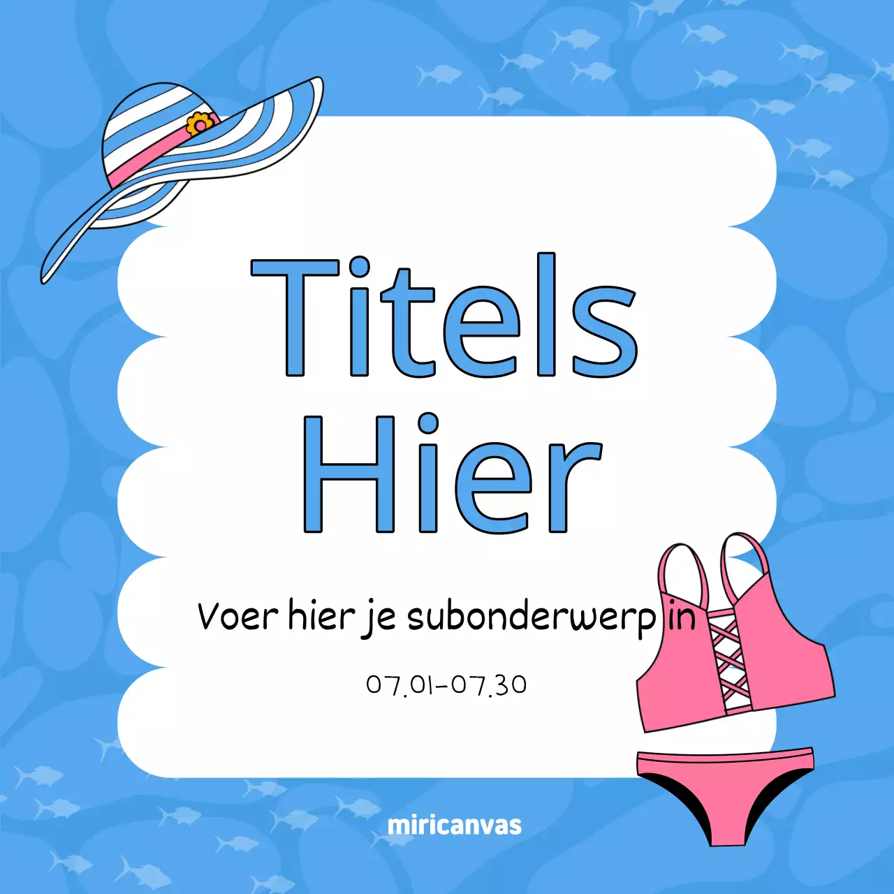 Een geel en groen welkom voor de zomer evenement promoten