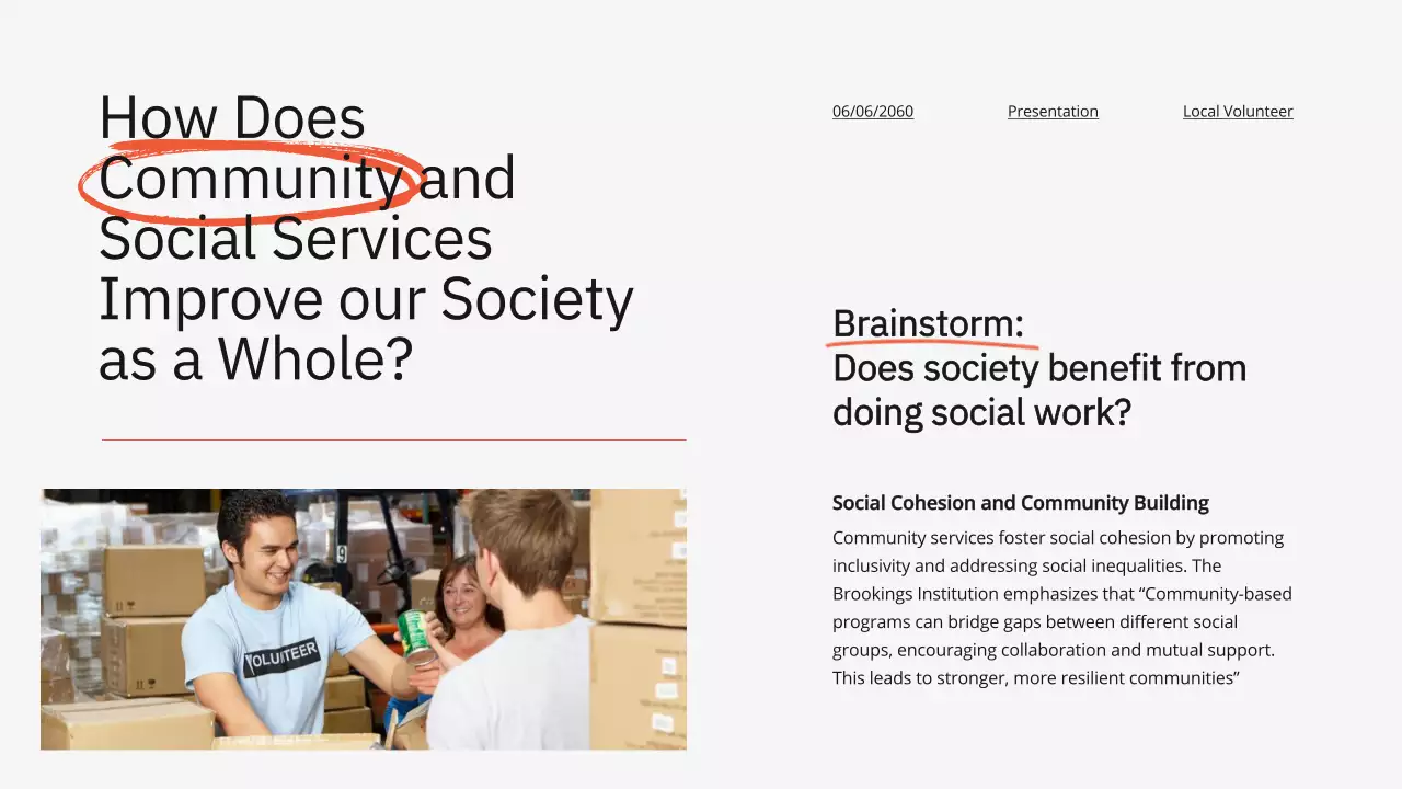 Orange Modern Volunteer Promotion Presentation