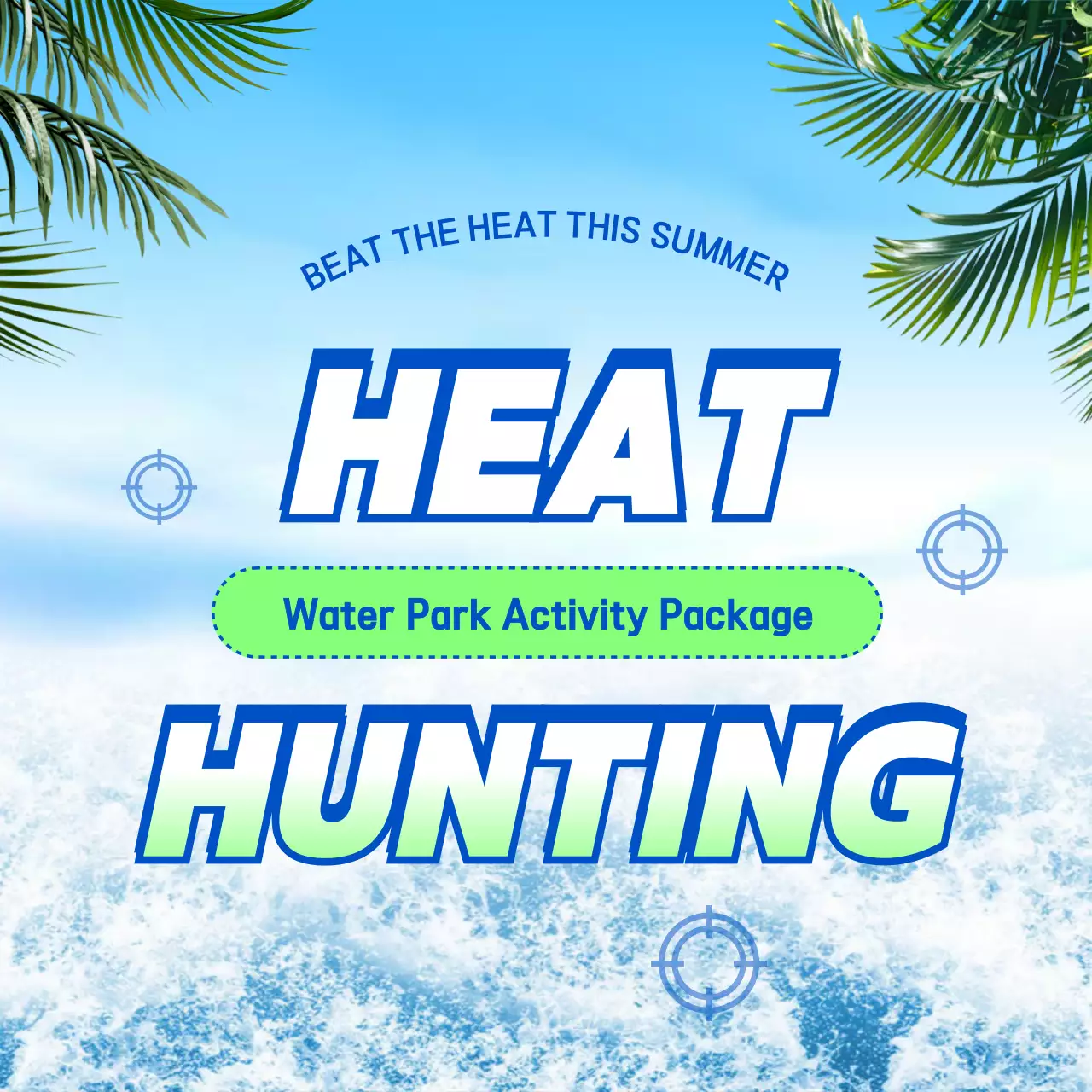 Promote nature-inspired summer activities in chartreuse and blue