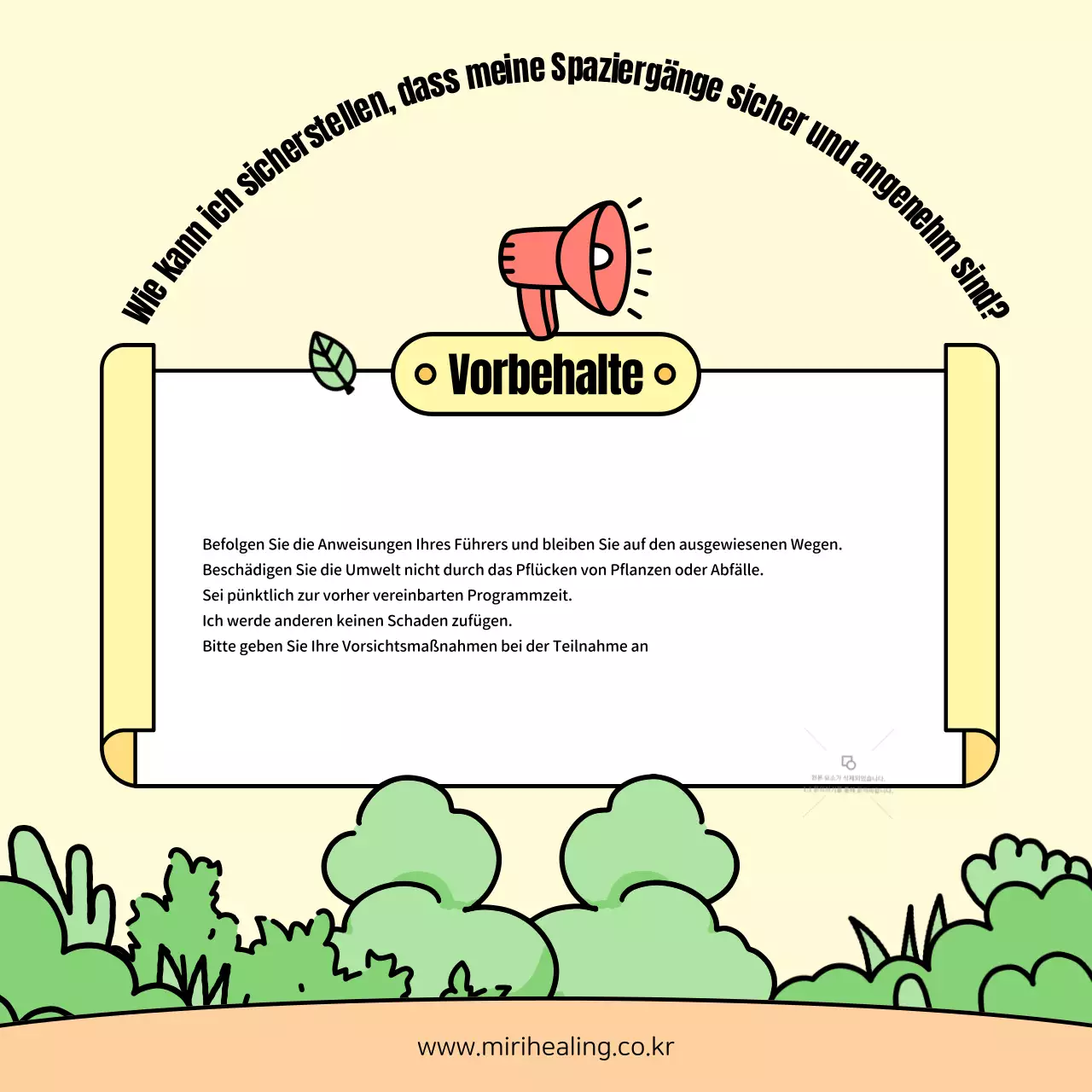 Förderung der gelben und grünen Heilwanderung