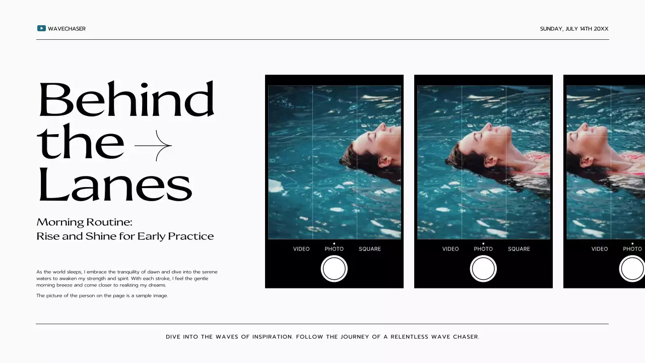 블랙 미니멀 수영 프로모션 유튜브 썸네일