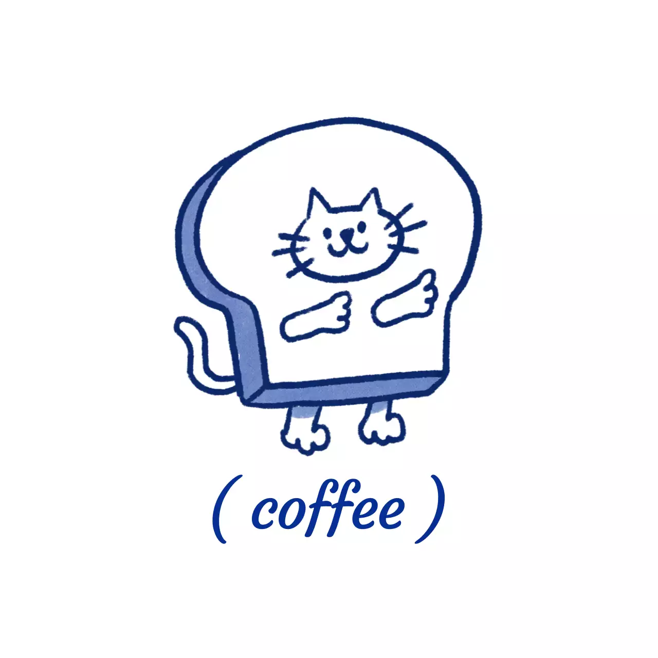 붉은색과 파란색의 귀여운 디저트 일러스트 카페 굿즈