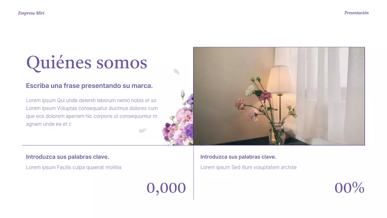 Una lujosa presentación de la marca en color púrpura