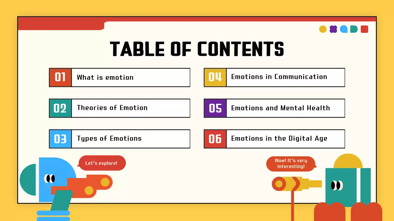 Yellow Abstract Emotions Lecture Presentation