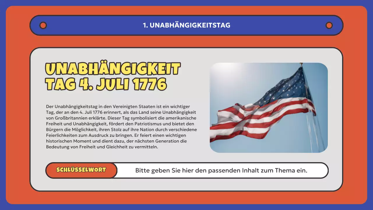 Rote und blaue Ressourcen zum amerikanischen Unabhängigkeitstag