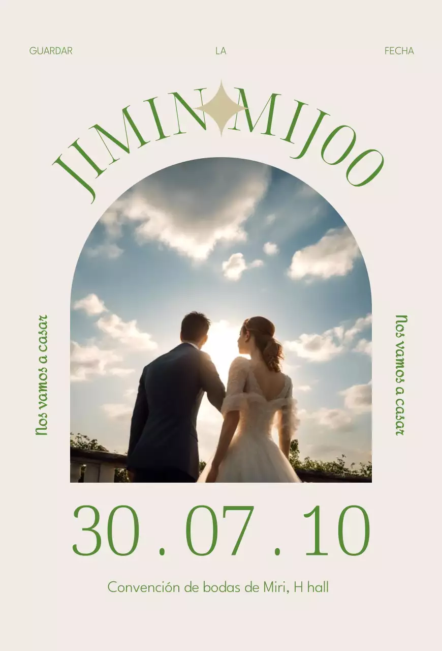 Invitaciones de boda beige