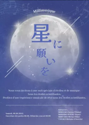 Promouvoir le concert Tanabata Navy and Mauve Fantasy